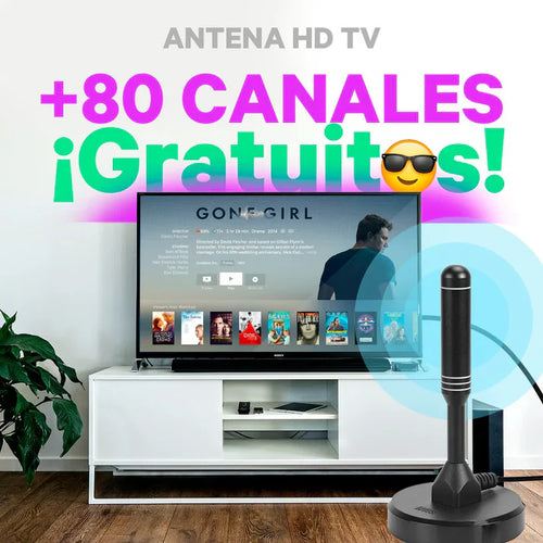 Antena 360 HD + 80 Canales ¡Gratis!